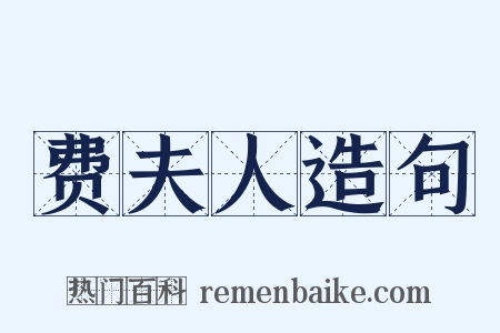 费夫人造句是什么意思的图片